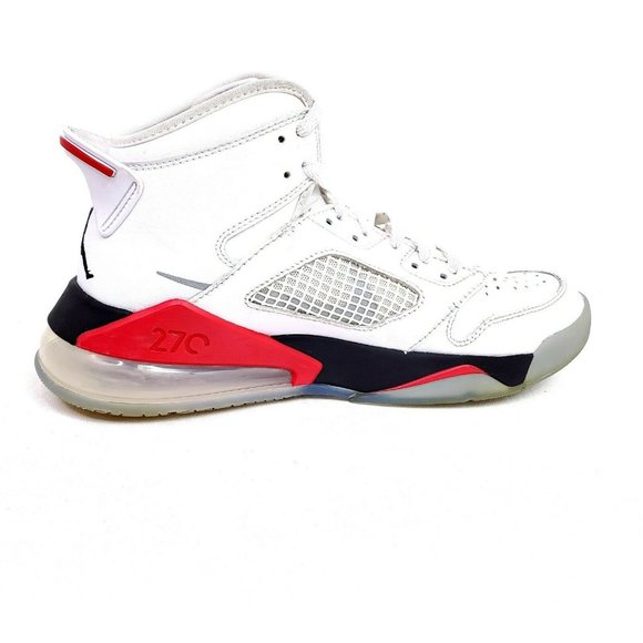 Air Jordan Mars 270 Mens 7.5 Shoes White Fire Red - Picture 9 of 12